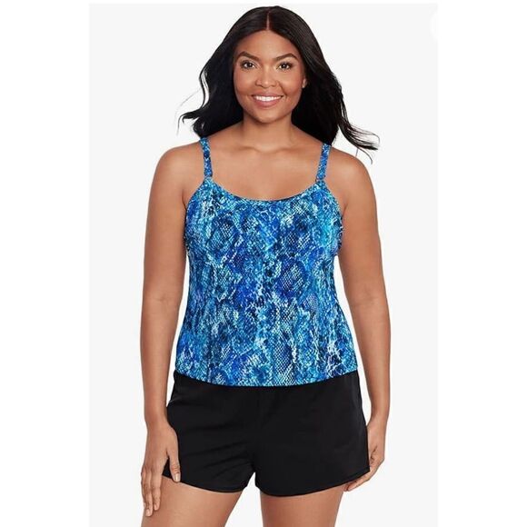 Trimshaper Women's Swimwear Water Lily Farrah Romper One Piece - Picture 1 of 6